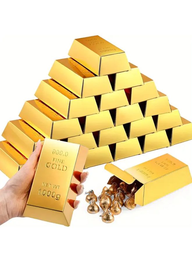 24pcs Golden Pirate Gift Box For Candy Chocolate Toy Treasure Chest Party Favors - Image 1